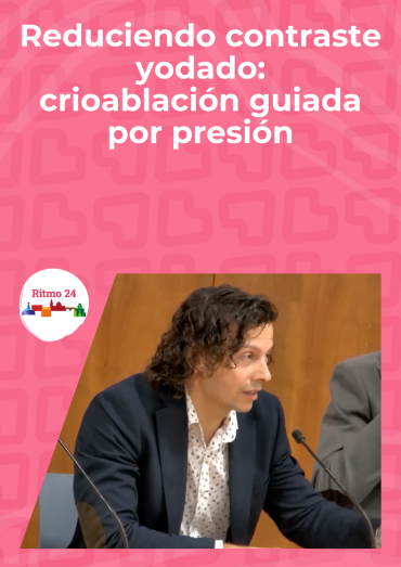 Reduciendo contraste yodado: crioablación guiada por presión