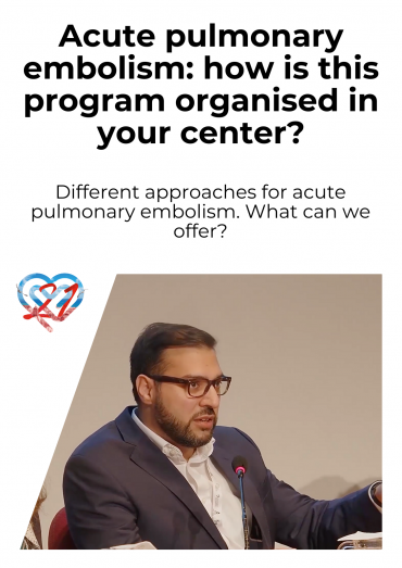 Acute pulmonary embolism: how is this program organised in your center?