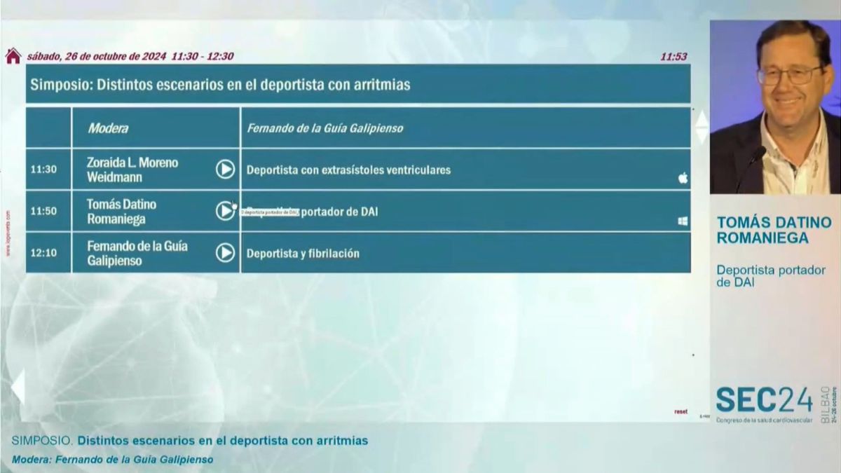 Deportista portador de desfibrilador automático implantable