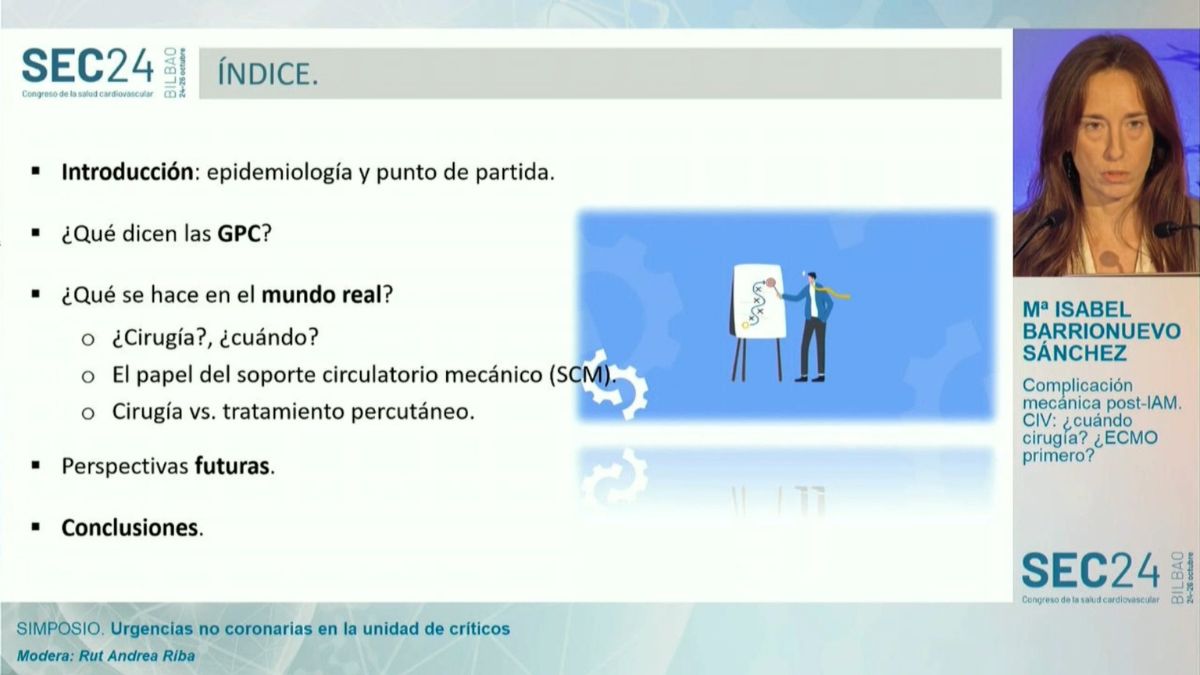Complicación mecánica post-IAM. Comunicación interventricular: ¿cuándo cirugía? ¿ECMO primero?