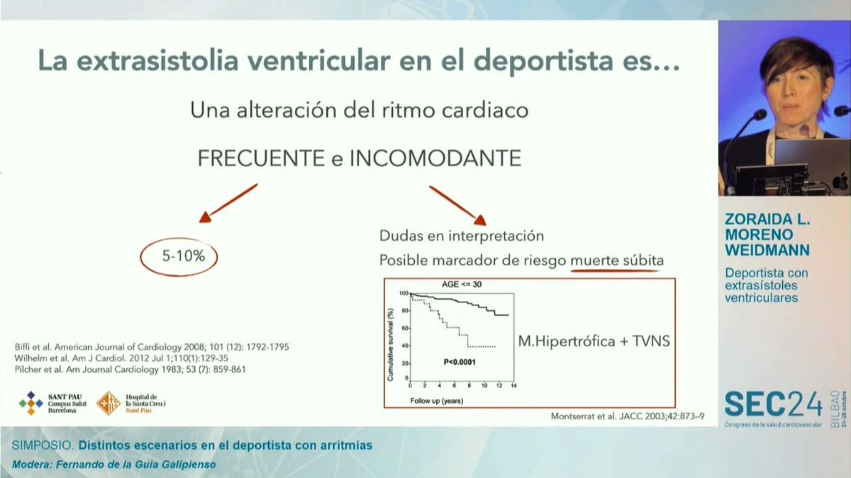 Deportista con extrasístoles ventriculares